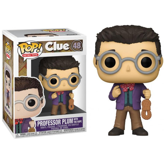 Funko Pop ! Retro Toys - Clue (48) Professor Plum With The Rope Vinyl Figure 9Cm