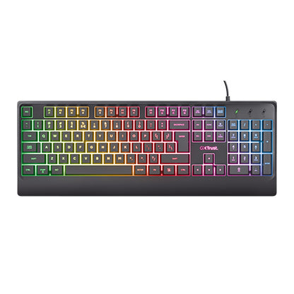 Trust Tastiera Basic Gaming Led Keyboard Retroilluminata Multicolore Pc Da Gioco
