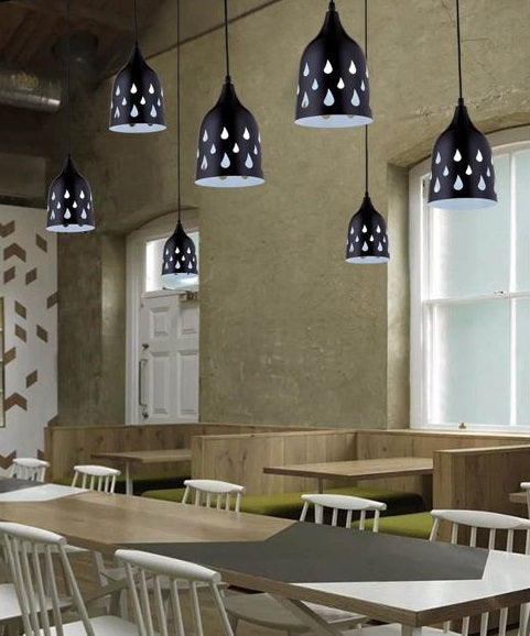Lampada Da Soffitto Led Goccia Moderno Metallo Attacco E27 Cucina Salone | Nr