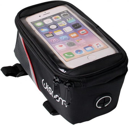 BORSA IMPERMEABILE PORTA OGGETTI SMARTPHONE CELLULARE PER TELAIO BICI BICICLETTA