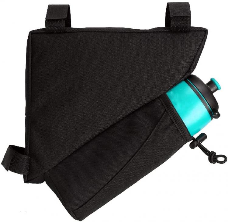 BORSA PORTAOGGETTI BICI TRIANGOLARE BORSELLO PORTA BORRACCIA TELAIO BICICLETTA