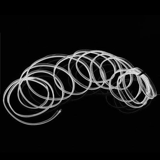Striscia Led Fibra Ottica 12V Interni Auto Luce Decorativa Atmosfera (3M-Bianca)