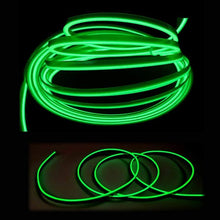 Striscia Led Fibra Ottica 12V Interni Auto Luce Decorativa Atmosfera (3M-Verde)