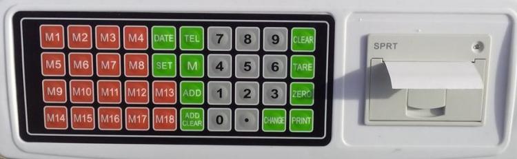 BILANCIA BASCULA da BANCO ELETTRONICA con SCONTRINO BRACCIO 50KG DISPLAY STAMPA