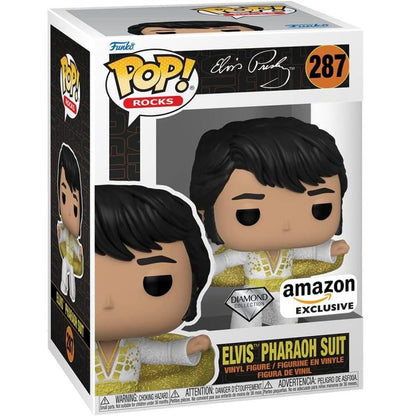 Funko Pop ! Rocks (287) Elvis Presley Pharaoh Suit Diamond Figure 9Cm King Rock