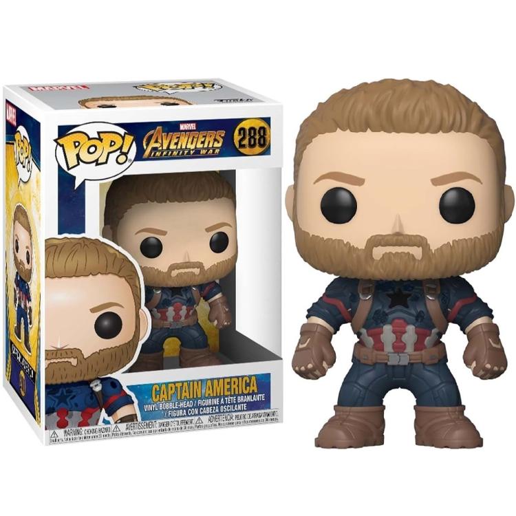 Funko Pop ! Marvel Avengers Infinity War (288) Captain America Vinyl Figure 9Cm