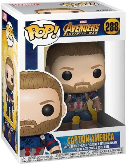 Funko Pop ! Marvel Avengers Infinity War (288) Captain America Vinyl Figure 9Cm