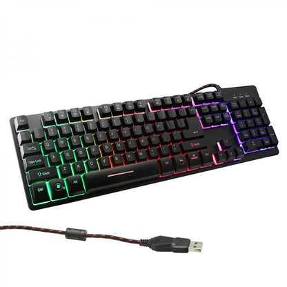 Tastiera Retroilluminata Gaming Computer Pc Led Usb Meccanica Keyboard Gioco 801