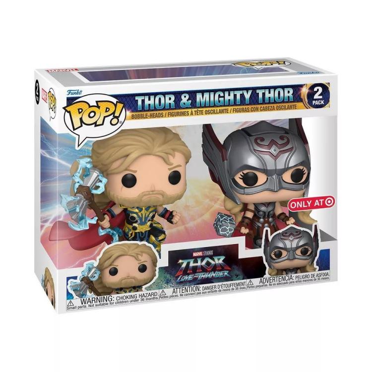 Funko Pop ! Marvel: Thor Love And Thunder - 2Pack Thor & Mighty Exclusive Vinyl