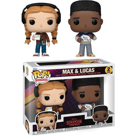 Funko Pop ! Television Stranger Things - 2 Pack Max & Lucas Figure 9Cm Netflix