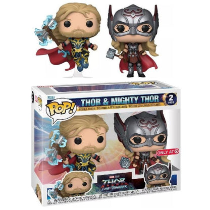 Funko Pop ! Marvel: Thor Love And Thunder - 2Pack Thor & Mighty Exclusive Vinyl
