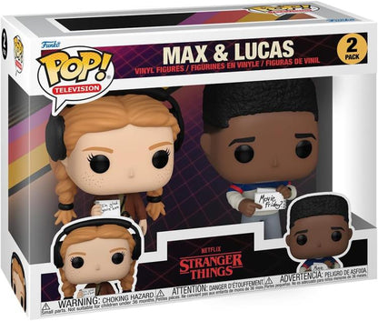 Funko Pop ! Television Stranger Things - 2 Pack Max & Lucas Figure 9Cm Netflix