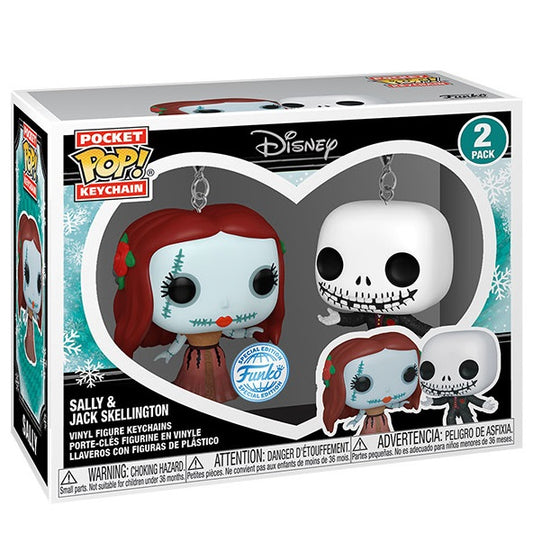Funko Pop Key! Disney Nightmare Before Christmas 2 Pack Jack E Sally Portachiavi