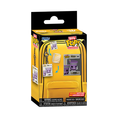 Funko Bitty Pop ! Accessories - Boba + 3 Case Portachiavi Collezione Nuovo