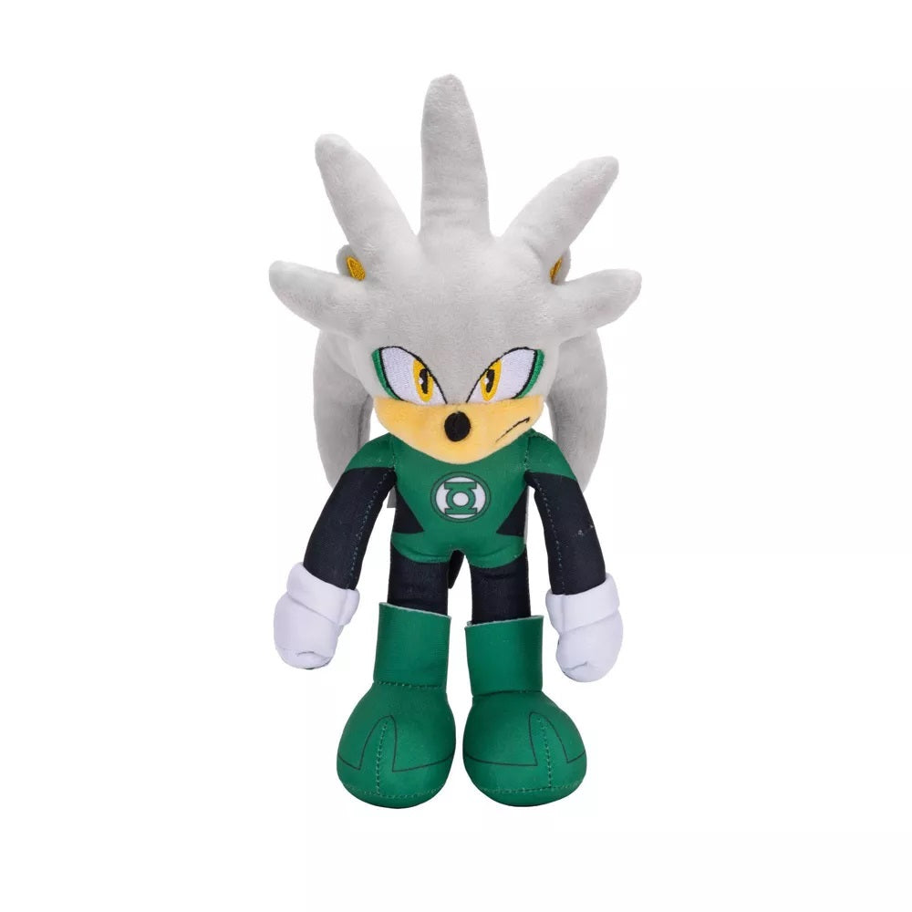 Jakks Pacific: Peluche - Dc x Sonic the Hedgehog - Silver "Green Lantern" - Pupazzo Figure Plush 23cm