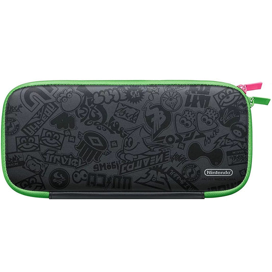 Nintendo Switch Kit Custodia Splatoon Neon Verde/Rosa + Pellicola Protettiva