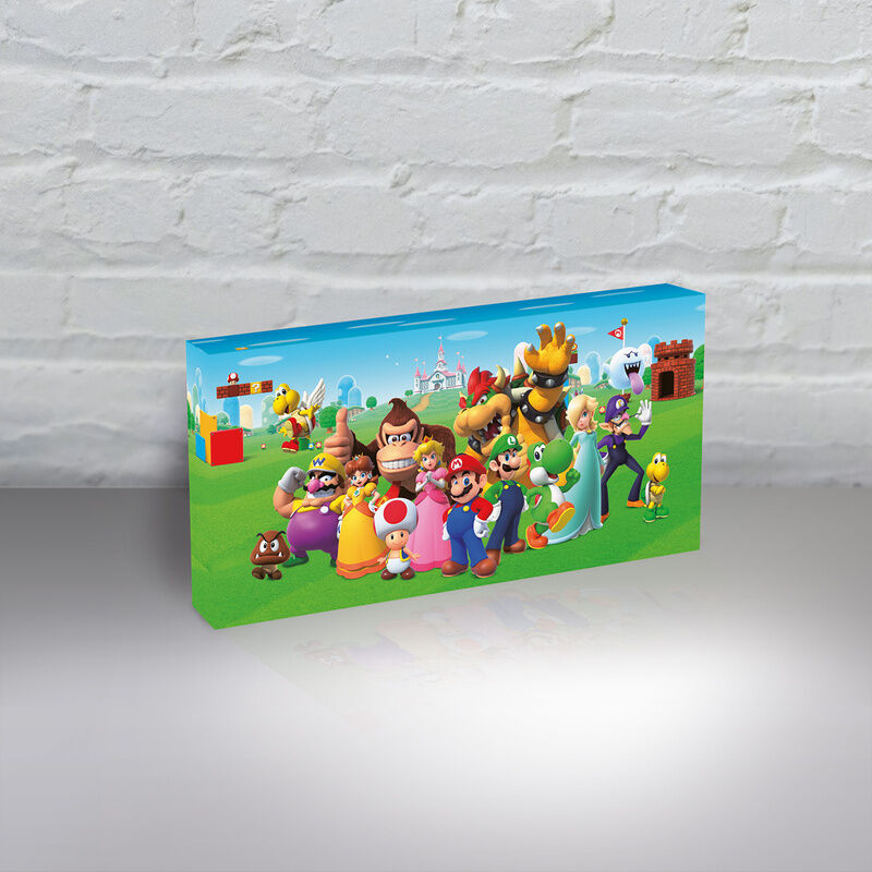 Pyramid - Tela Retroilluminata - Super Mario - Lampada Light Up Canvas - LED Poster Incorniciato Luminosa 15x30 cm