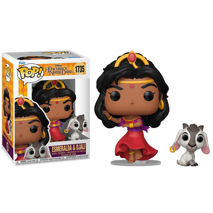 Funko Pop ! Disney Il Gobbo Di Notre Dame (1735) Esmeralda & Djali Figure 9Cm