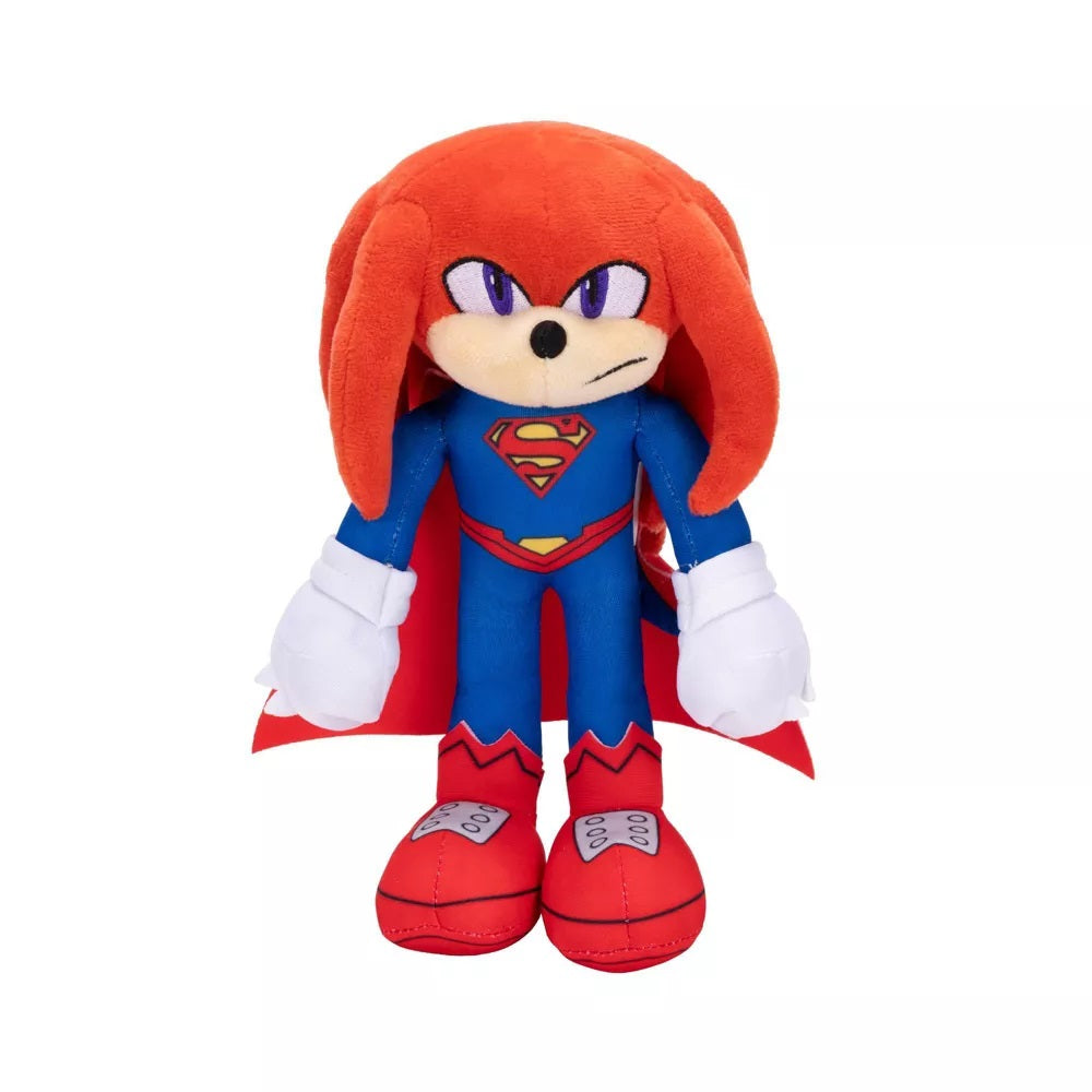 Jakks Pacific: Peluche - Dc x Sonic the Hedgehog - Knuckles  "Superman" - Pupazzo Figure Plush 23cm
