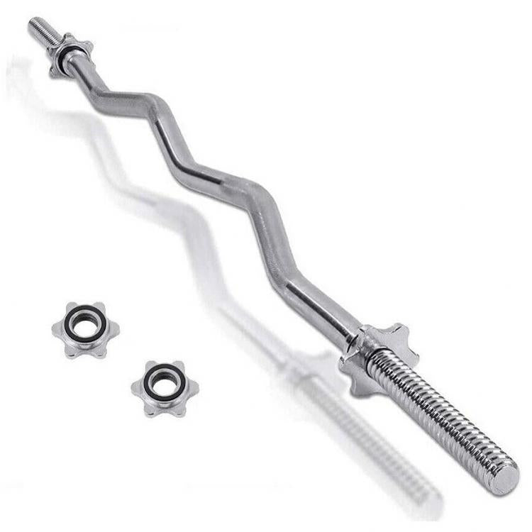 Hb Bilanciere Curl 150Cm Ø25Mm Acciaio Manubrio Barra Curva Bodybuilding 1,50M