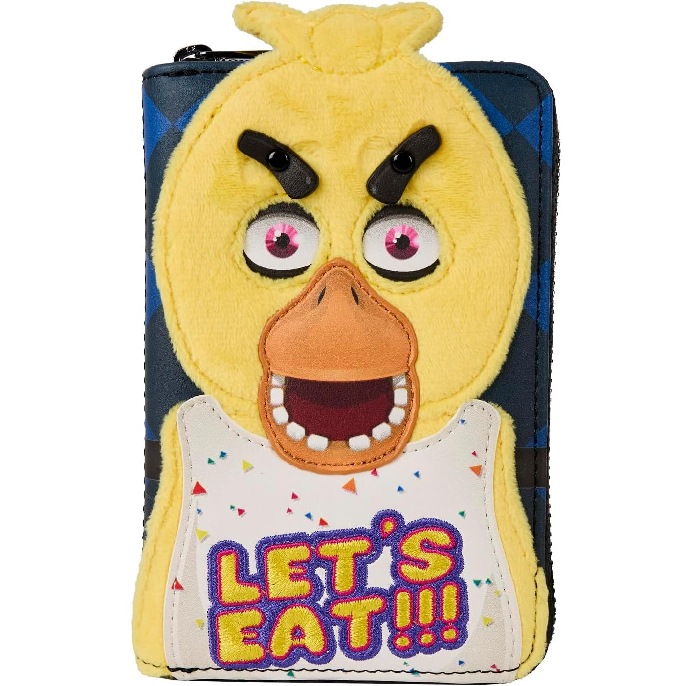 Funko Loungefly: Portafoglio FNAF con cerniera a forma di Chica di Five Nights at Freddy's Party in versione peluche per cosplay