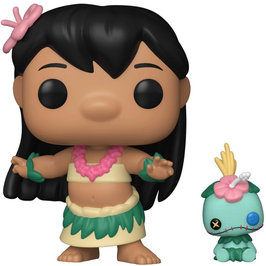 Funko Pop ! Disney Lilo & Stitch - (1741) Stitch Hula Lilo w/Scrump - Vinyl Figure 9Cm
