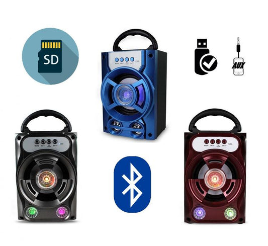CASSA PORTATILE CON RADIO FM SD USB BLUETOOTH MP3 SMARTPHONE SPEAKER LED VIVAVOC