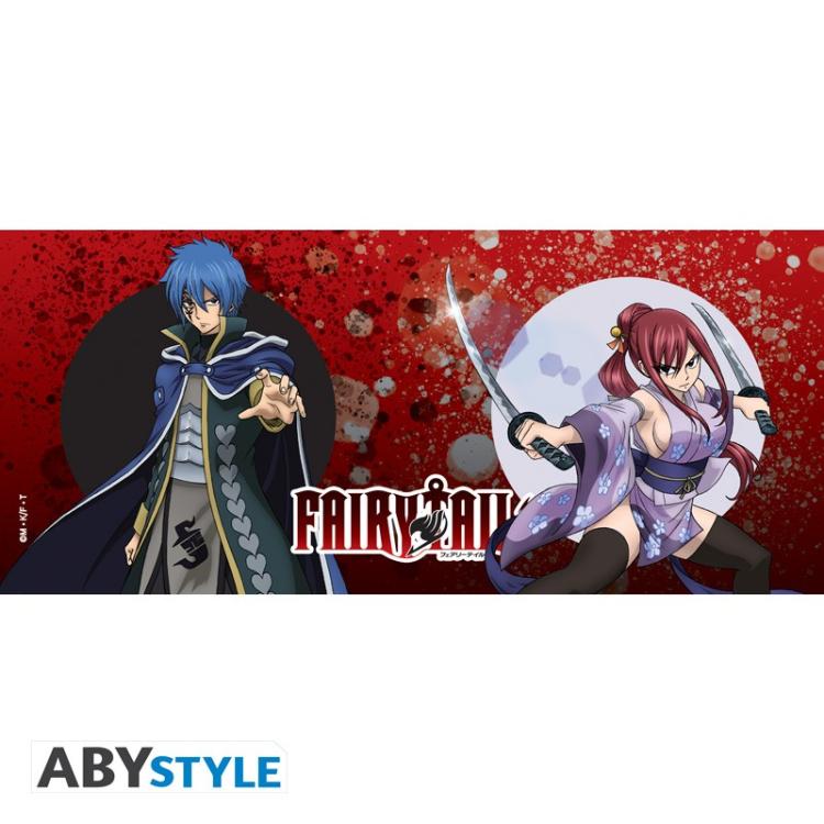 Abystyle - Tazza FAIRY TAIL (Erza e Jellal) Logo Mug Bicchiere in Ceramica 320ml