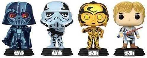 Funko Pop ! Star Wars -  Darth Vader - Stormtrooper - C-3Po - Luke Skywalker 4Pk