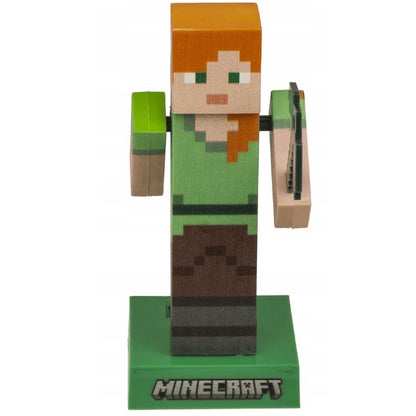 Minecraft: Solar Pal - Alex - Decorazione ad Energia Solare - Statuetta solare su base di plastica