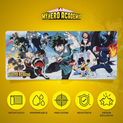 My Hero Academia: Tappetino per Tastiera e Mouse Pad Pc Gaming Deskmat Grande XXL 80x35cm