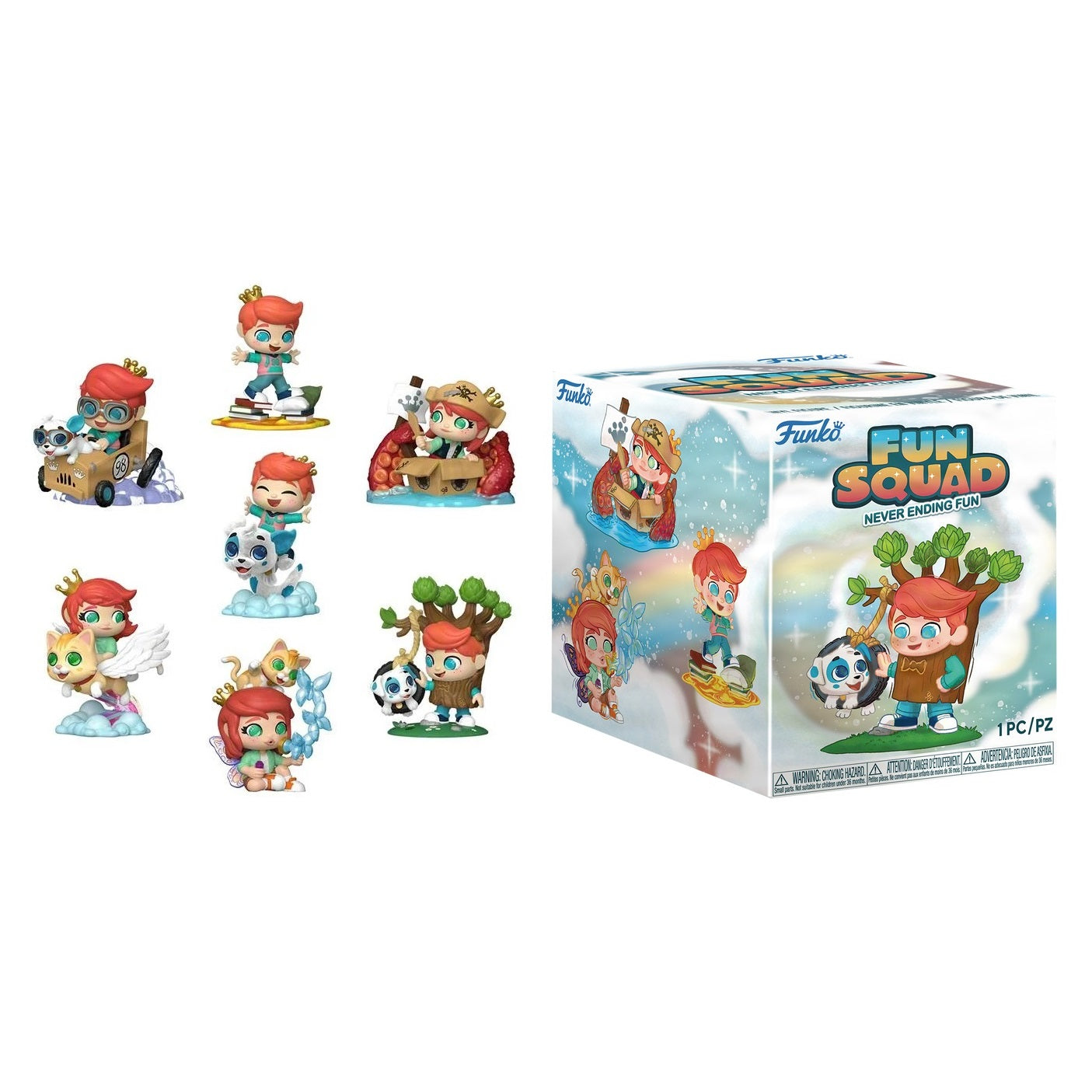 Funko Fun Squad: Never Ending Fun Blind Box (1 PZ RANDOM) Mini Vinyl Figure Da Collezione
