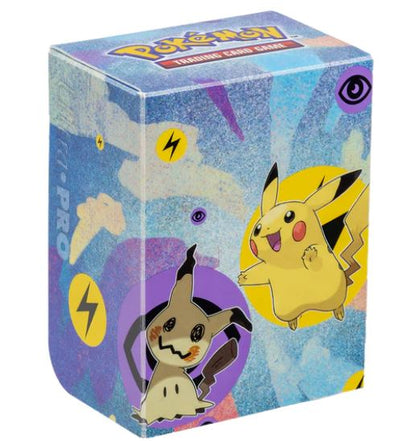 Ultra Pro Pokemon Porta Mazzo Verticale Pikachu/Mimikyu Box 75 Carte Collezione