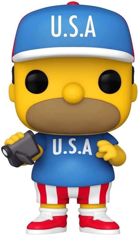 Funko Pop! Television - The Simpsons (905) U.S.A. Homer Vinyl Figure 9Cm