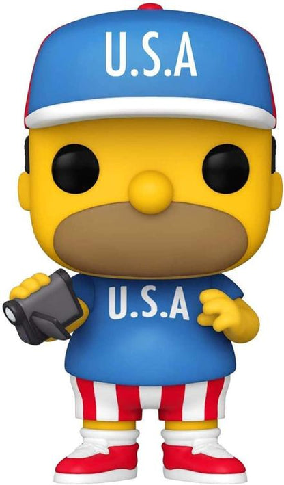 Funko Pop! Television - The Simpsons (905) U.S.A. Homer Vinyl Figure 9Cm