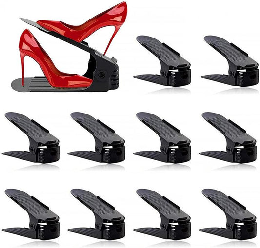 10pz | ORGANIZER SCARPE PER ARMADIO SALVASPAZIO PORTASCARPE REGOLABILE SCARPIERA
