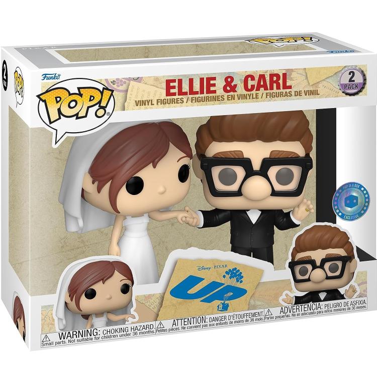 Funko Pop! Disney Pixar: Up (2 Pack) Ellie & Carl -Vinyl Action Figure Exclusive