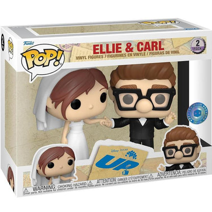 Funko Pop! Disney Pixar: Up (2 Pack) Ellie & Carl -Vinyl Action Figure Exclusive