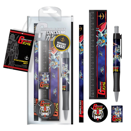 Mobile Suit Gundam Set Cancelleria 5pz - Stationery Set Da Collezione Nuovo