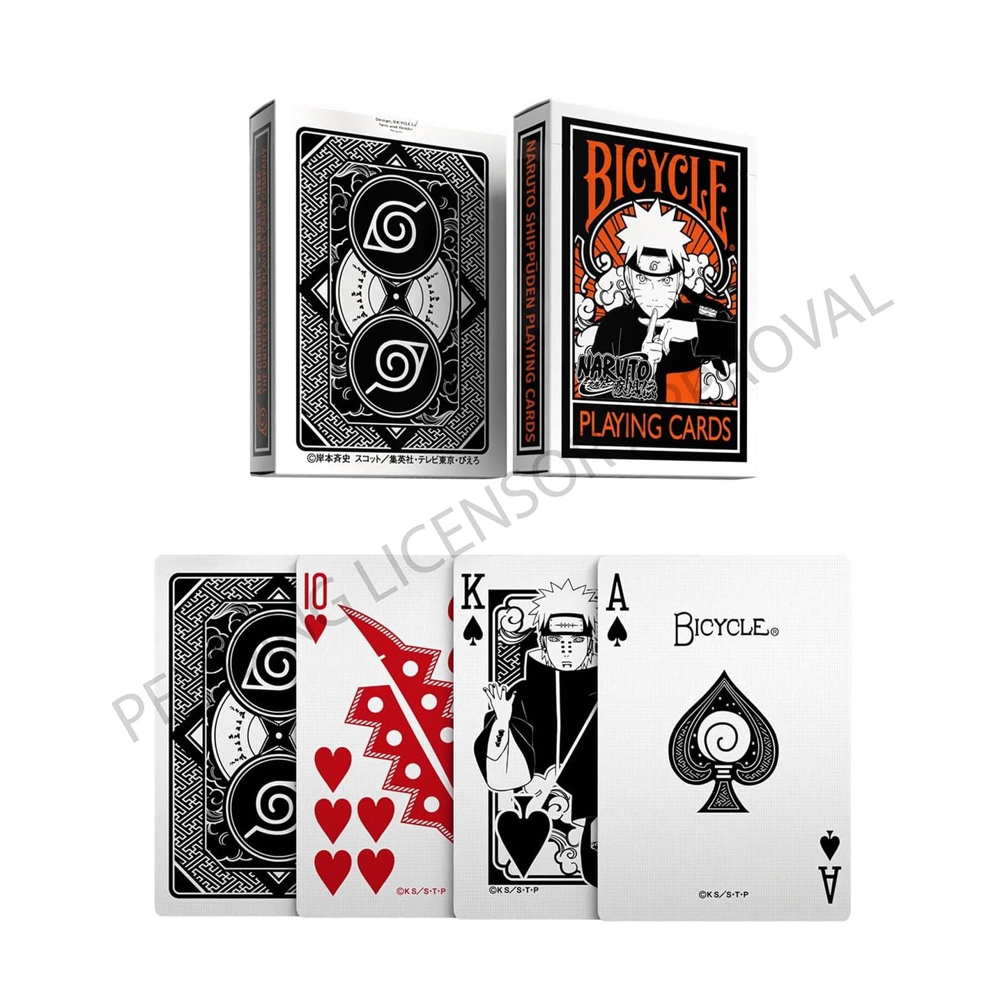 Bicycle - Naruto Shippuden - Playing Cards - Mazzo di Carte da Collezione, Poker, Magia e Cardistry basato sul famoso Anime Manga Giapponese