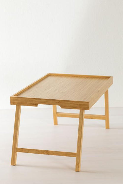 Tavolino Richiudibile Vassoio Da Letto Pieghevole Bamboo Legno Per Colazione Pc