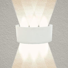 APPLIQUE A PARETE LED BIANCO 18W LUCE CALDA 3000K ESTERNO UP&DOWN IMPERMEABILE