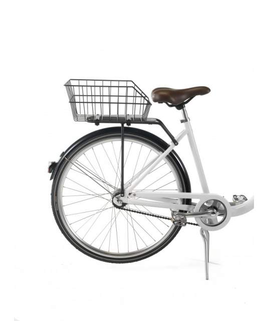 CESTINO POSTERIORE FILO CON GANCI BICICLETTA CESTO DA BICI FERRO NERO PORTATUTTO