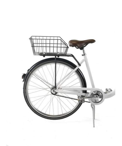 CESTINO POSTERIORE FILO CON GANCI BICICLETTA CESTO DA BICI FERRO NERO PORTATUTTO