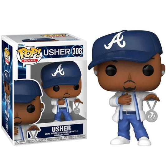 Funko Pop ! Rocks - (308) Usher Yeah Vinyl Figure 9Cm Rapper Anni 2000 In Stock