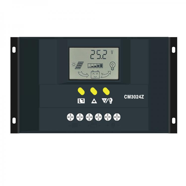 CONTROLLER REGOLATORE DI CARICA PANNELLI SOLARI 12V/24V 30A AUTOMATICO PANNELLO