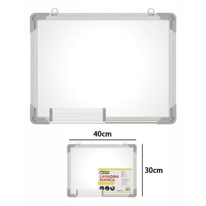 Lavagnetta A Parete Magnetica Lavagna Bianca Per Pennarello Cancellabile 30X40Cm