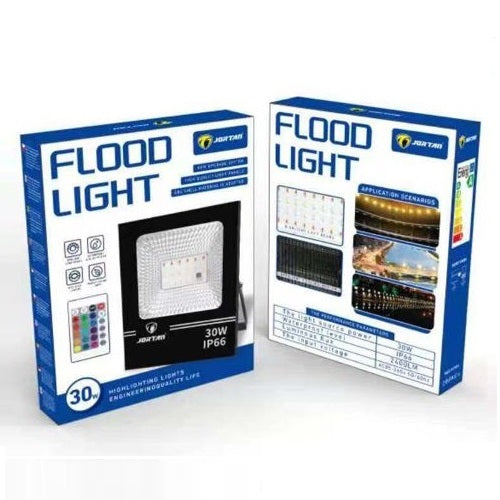 Faro Faretto Rgb Proiettore Led Multicolore Ip66 Esterno Interno Telecomando 30W