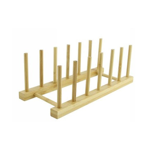 Portapiatti In Legno Supporto Bicchieri Piatti Organizzatore 6 Posti Scolapiatti