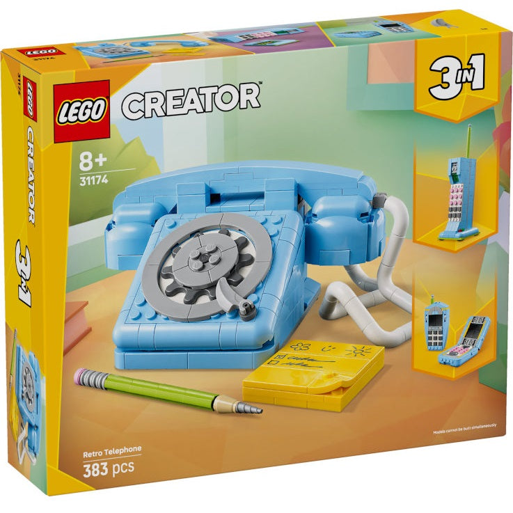 Lego - Creator 3 in 1 - Set 31174 (Telefono Retro') Figure Costruzioni 383 pz 8+